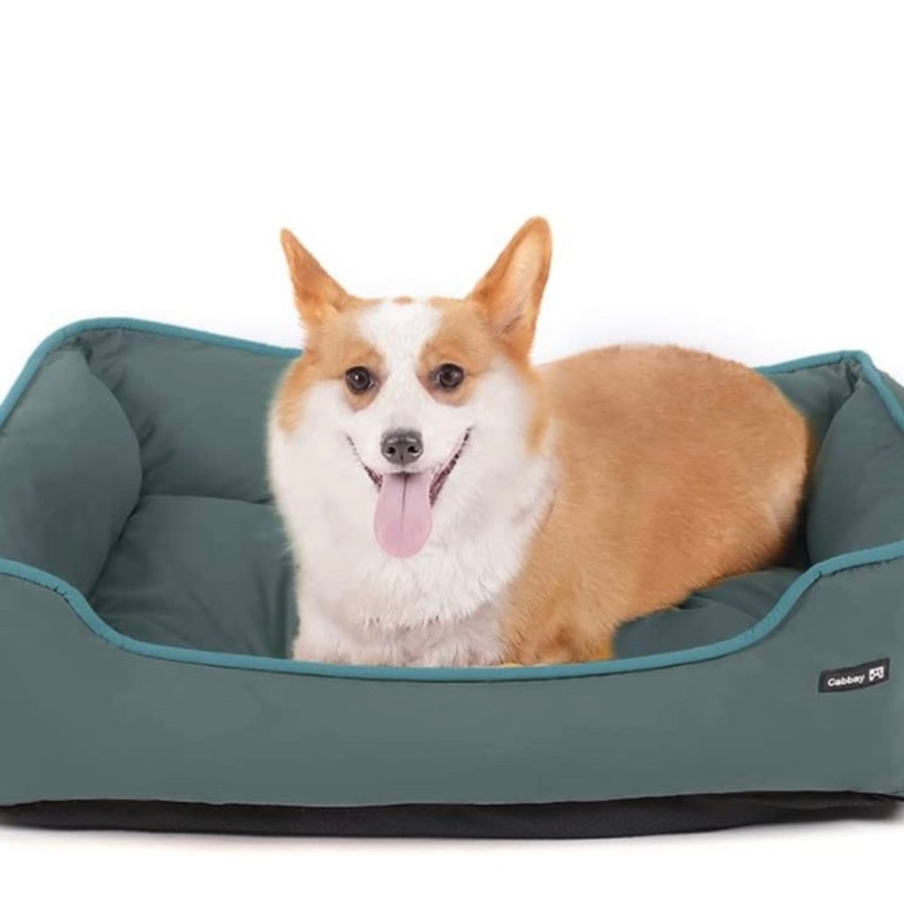 Cabbay Dog Bed, Machine Washable Pet Bed w/ Anti-Slip Bottom (Large, Gray) NEW